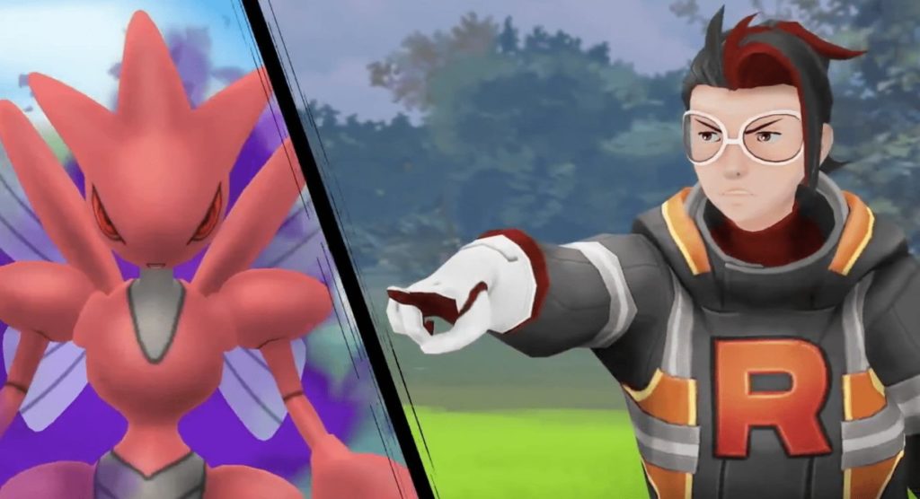 Arlo et son Cizayox dans Pokémon GO