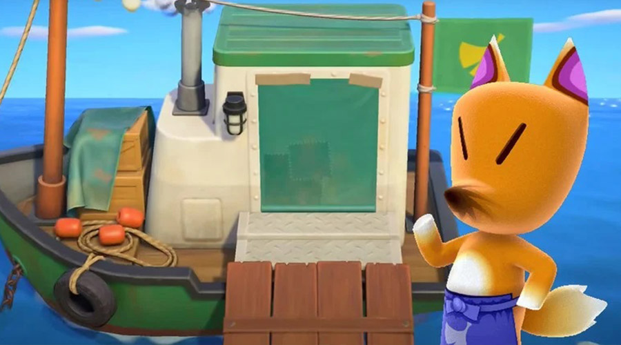 Le bateau de Rounard dans Animal Crossing New Horizons