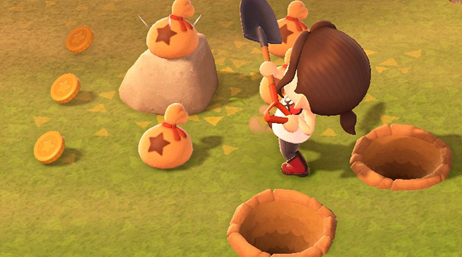Trous et rochers font bon ménage dans Animal Crossing New Horizons