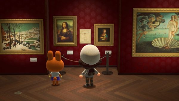 Les 3 toiles faites par De Vinci dans le musée d'Animal Crossing New Horizons