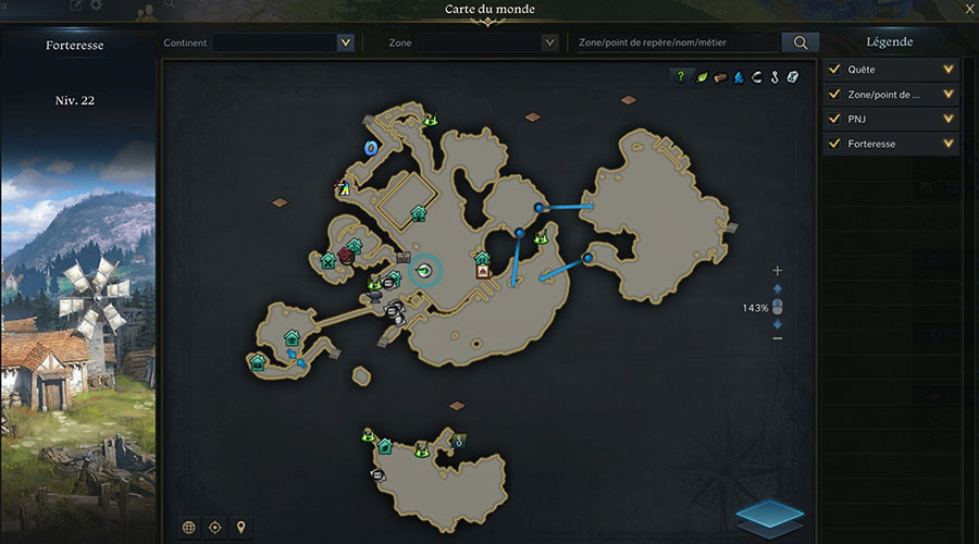 La carte de votre forteresse dans Lost Ark
