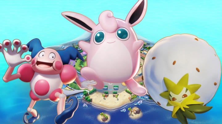 Les Pokémon soutien Mr Mime, Grodoudou et Blancoton dans Pokémon Unite
