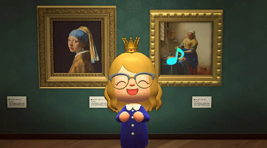Les deux toiles de Vermeer disponibles dans Animal Crossing new Horizons