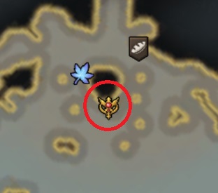 Le symbole des PNJ liés aux symboles d'Ignea sur la mini-carte de Lost Ark