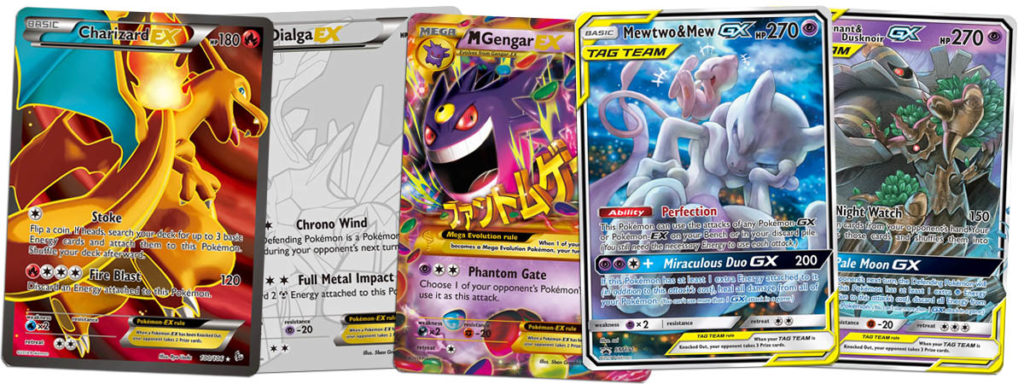 Des cartes Pokémon Full Art, Tag-Team, Méga et Silver