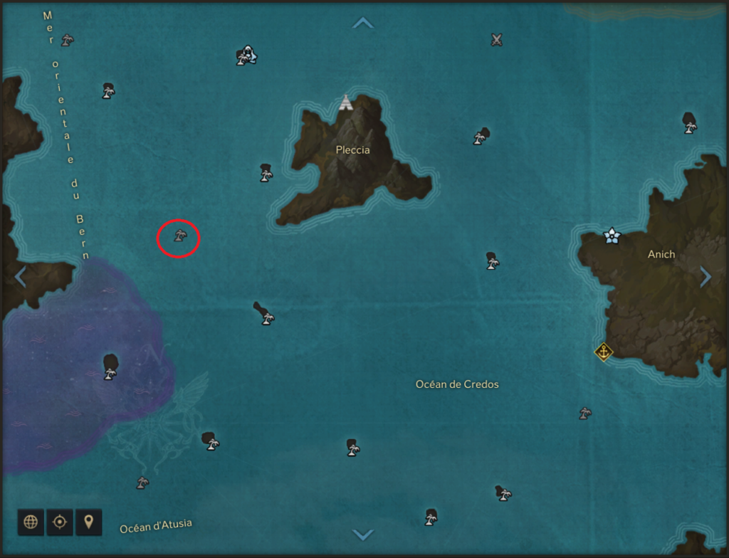 Les îles, visibles sur votre carte dans Lost Ark