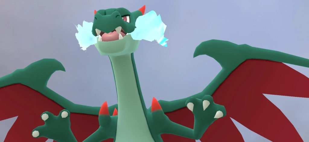 Un Méga-Dracaufeu X shiny dans Pokémon GO