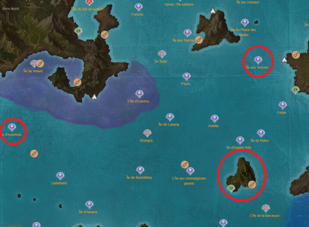 Les 3 îles à visiter pour la tache d'una du Boréas dans Lost Ark