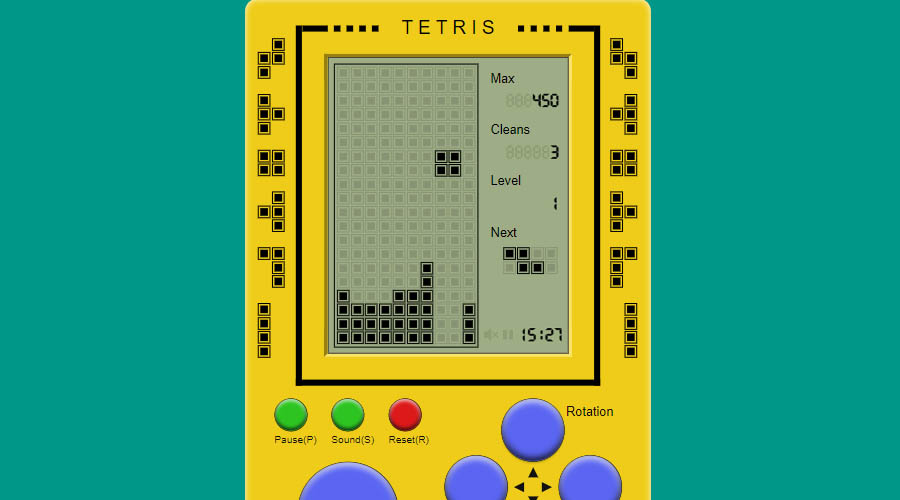 L'interface de Good Old Tetris