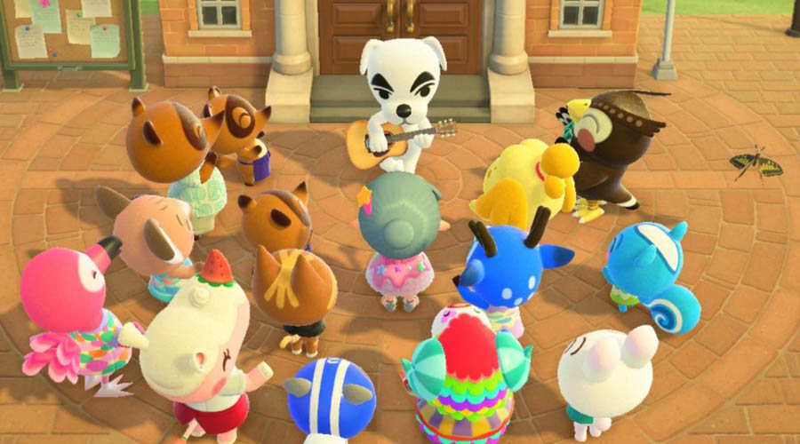 Un concert de Kéké attirant tous les habitants de votre ile dans Animal Crossing New Horizons