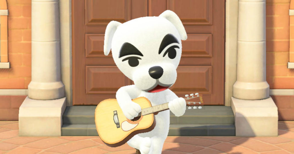 Kéké Laglisse en concert sur une île d'Animal Crossing New Horizons