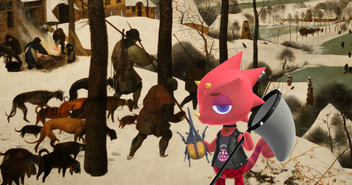 La toile hivernale dans Animal Crossing new Horizons