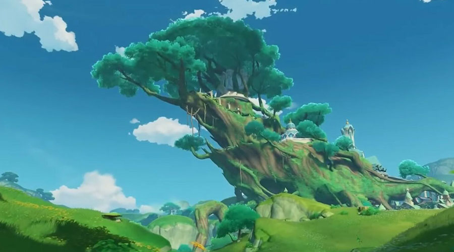 L'arbre géant vus dans les trailers de Sumeru
