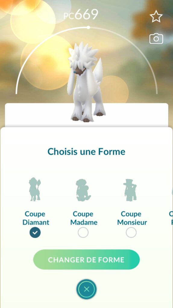 Choix de la coupe de Couafarel dans Pokémon GO