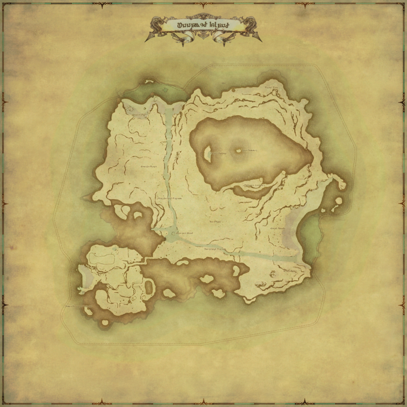 Carte de l'ile personnelle de Final Fantasy XIV