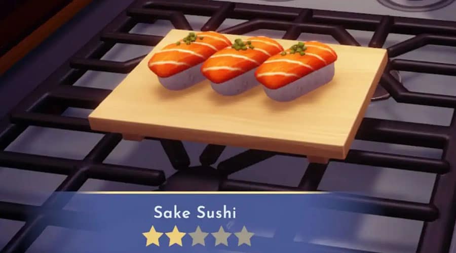 Les sushis, notés 2 étoiles dans Dreamlight Valley