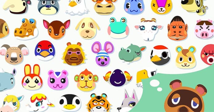 Différents villageois possibles dans Animal Crossing New Horizons
