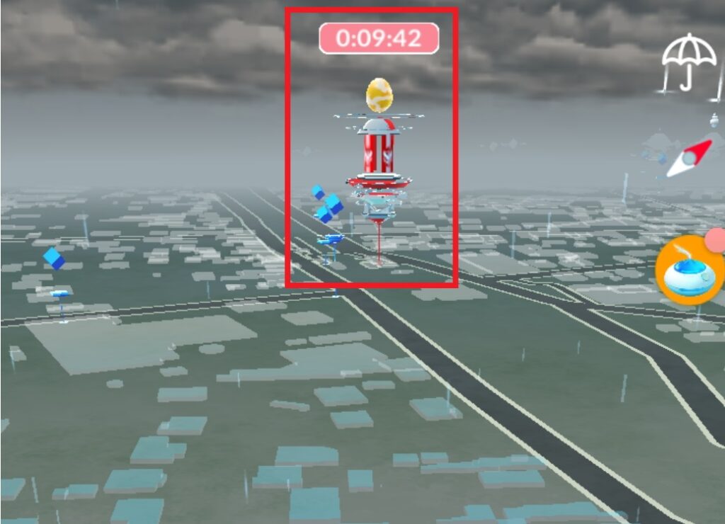Un raid en approche sur une arène de Pokémon GO