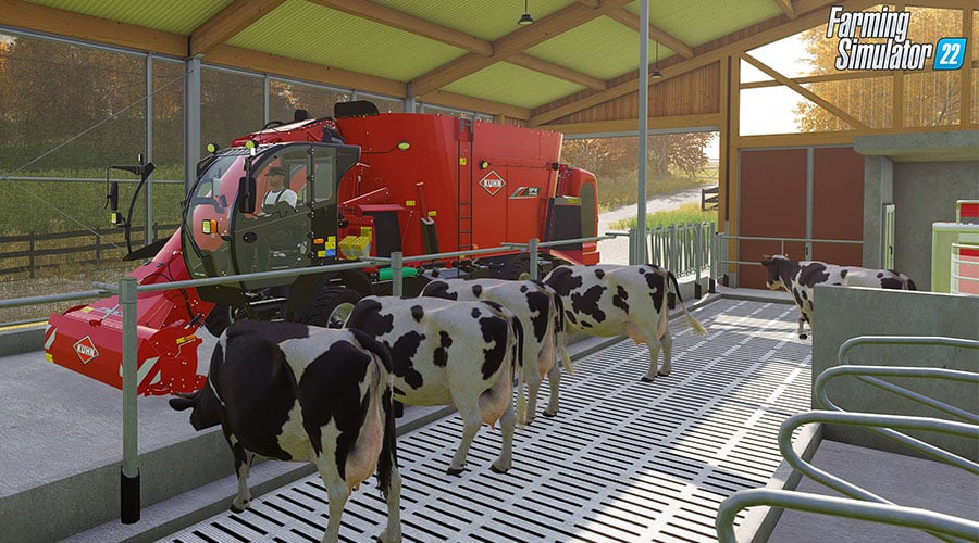 Une exploitation laitière dans Farming Simulator 22