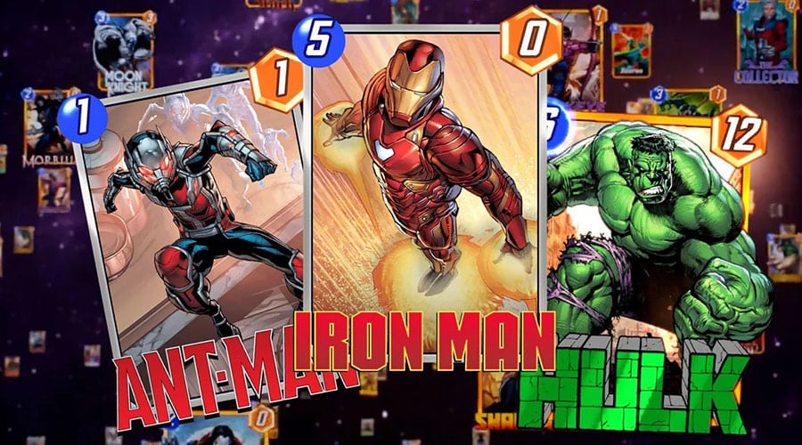 Plusieurs cartes tirées de Marvel Snap