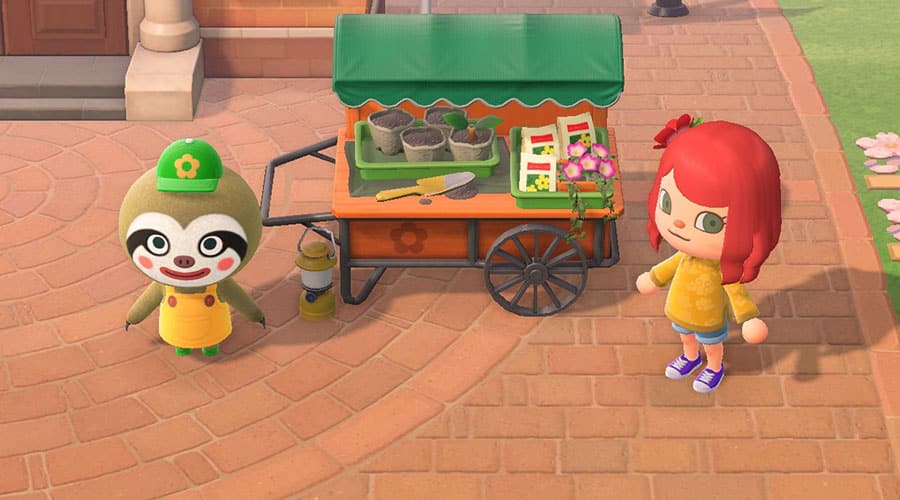 Le stand de Racine dans Animal Crossing New Horizons