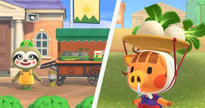 Deux personnages en rendez-vous hebdomadaire dans Animal Crossing