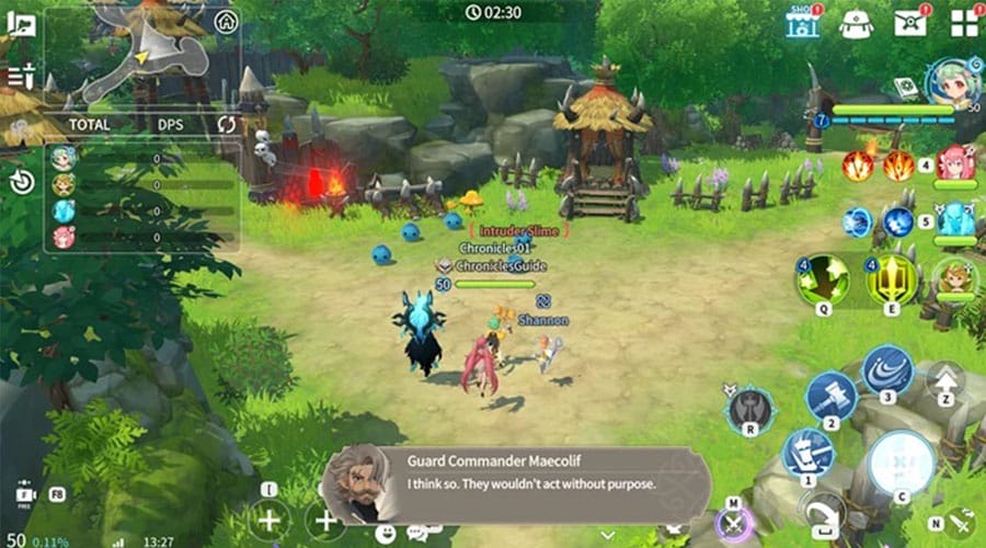 Vue du gameplay de Summoners War : Chronicles