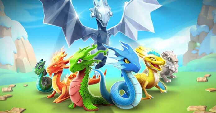 Plusieurs des dragons récupérables dans Dragon Mania Legends