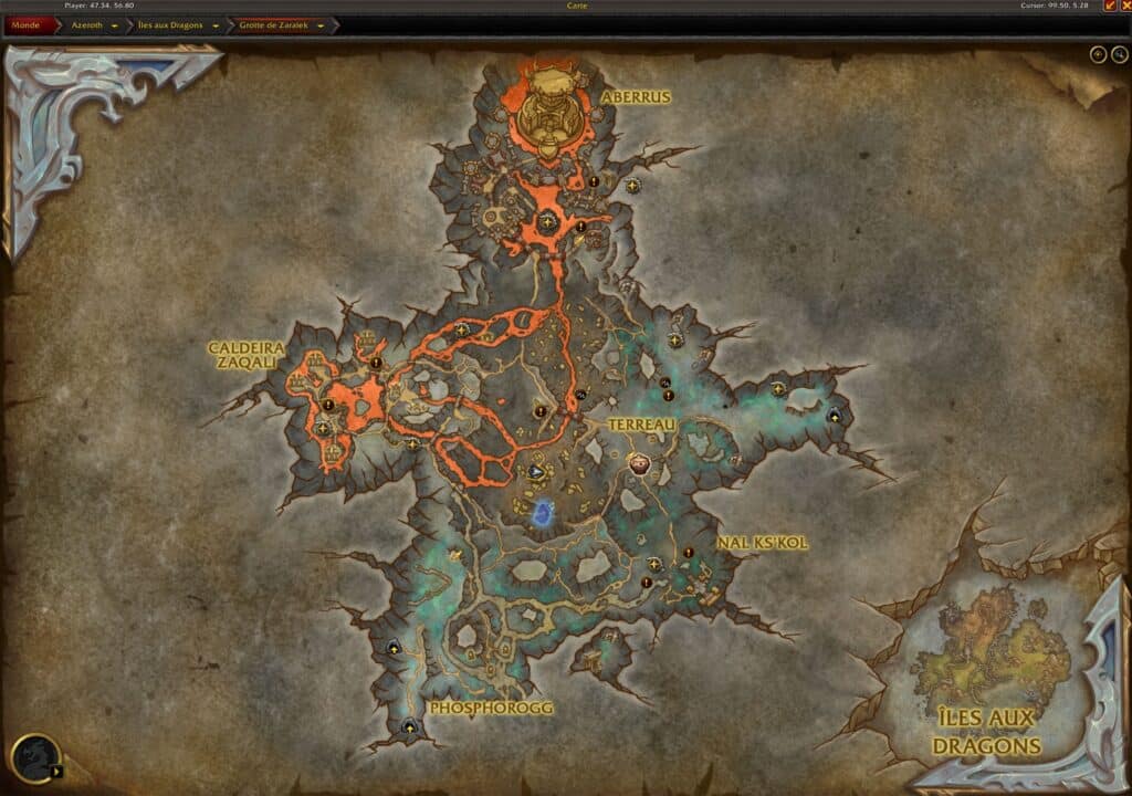 Carte globale de la Grotte de Zaralek