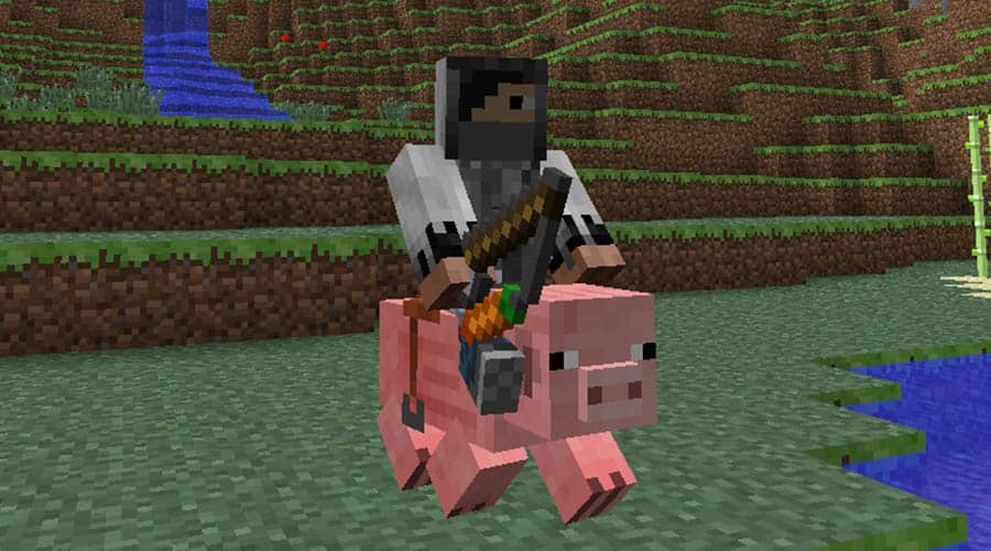 Apprivoiser et chevaucher un cochon dans Minecraft