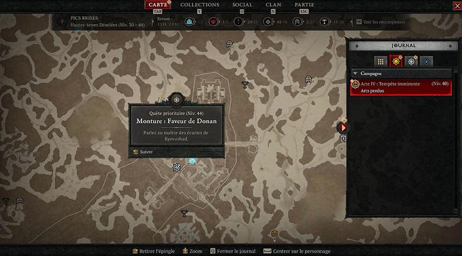 La quête permettant de récupérer votre monture dans Diablo IV