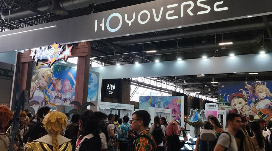 Vue globale du stand Hoyoverse à Japan Expo
