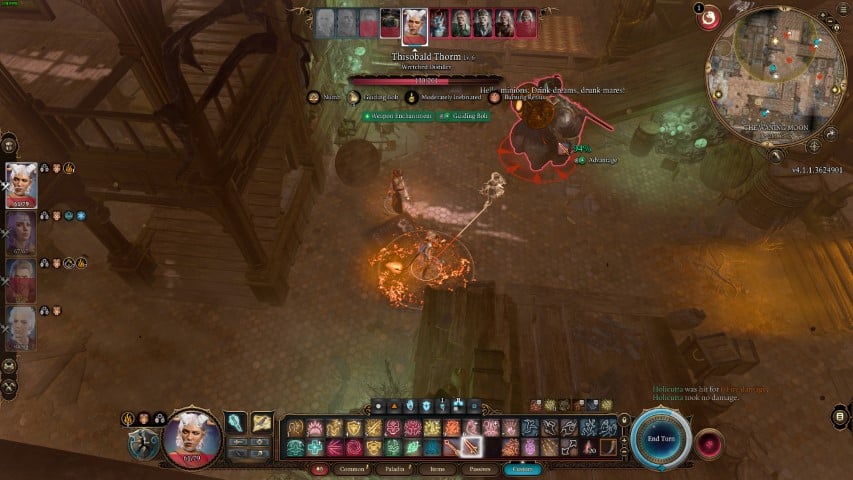Un combat se déroulant au tour par tour dans Baldur's Gate 3