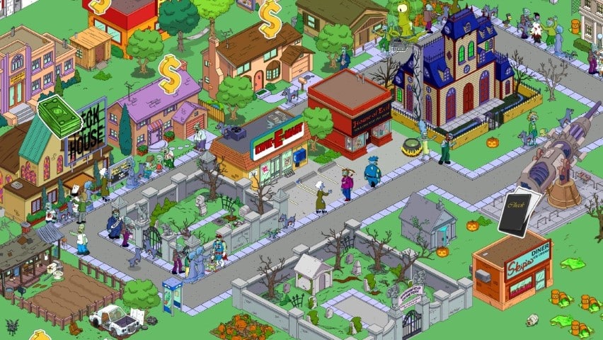 Vue d'une partie de The Simpson Tapped Out