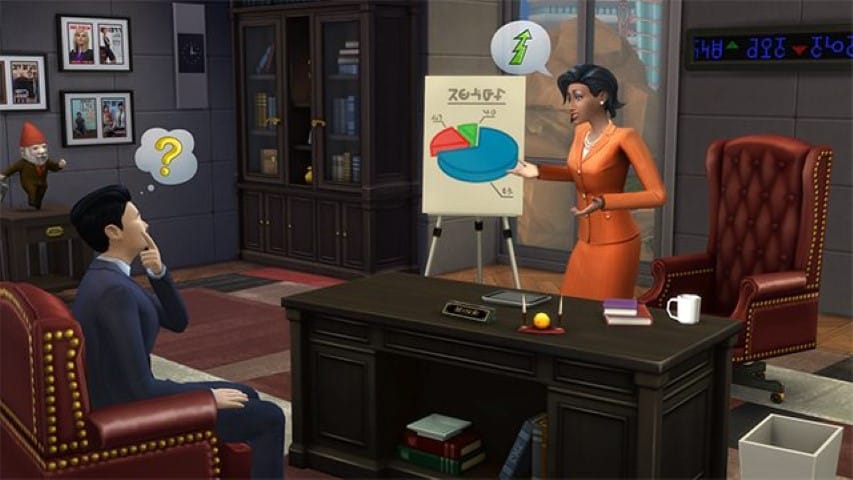 Décrocher un emploi dans les affaires dans Les Sims 4