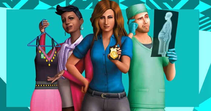 Plusieurs des carrières disponible dans les Sims 4
