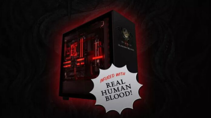 Blizzard realizará un sorteo para una PC de Diablo IV cuyo sistema de enfriamiento usa sangre humana real