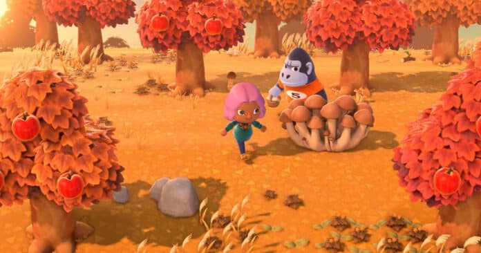 Se promener en automne dans le monde d'Animal Crossing