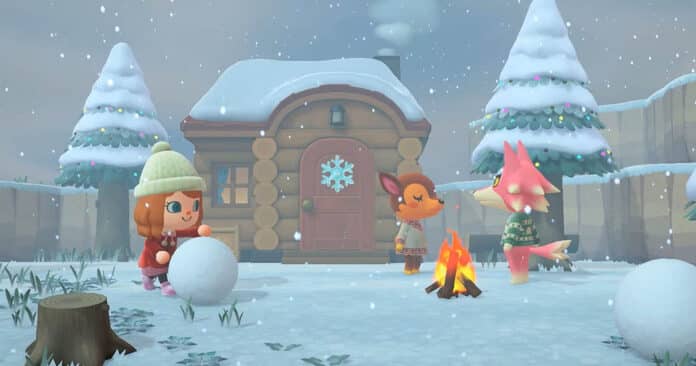 Explorer son village en hiver dans Animal Crossing New Horizons