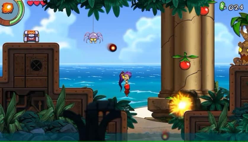 Un exemple de niveau classique dans Shantae