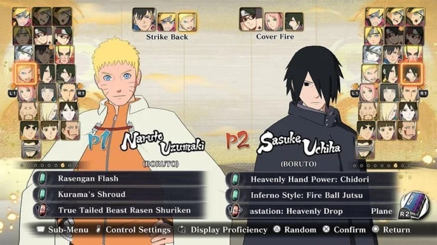 La sélection des combattants dans Naruto x Boruto Ultimate Ninja Storm Connectons
