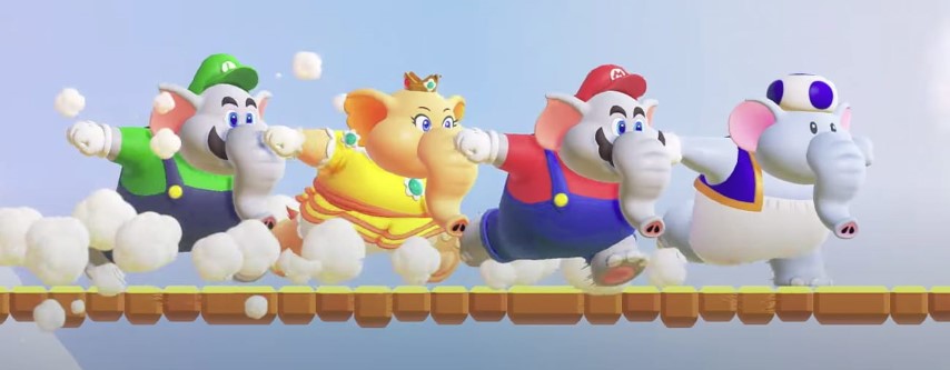 La transformation en éléphant dans Super Mario Bros Wonder