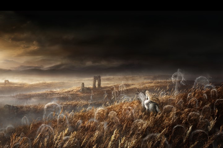 Un artwork présentant le Royaume des Ombres, terre du DLC d'Elden Ring